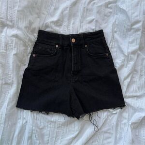 Black Denim Shorts